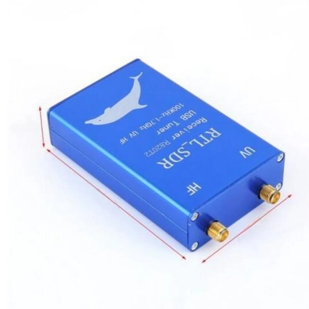 RTL2832U R820T2 USB Tuner Receiver 100KHz-1.7GHz HF VHF UHF Radio Scanner With Aluminum Case And Telescopic For Ham