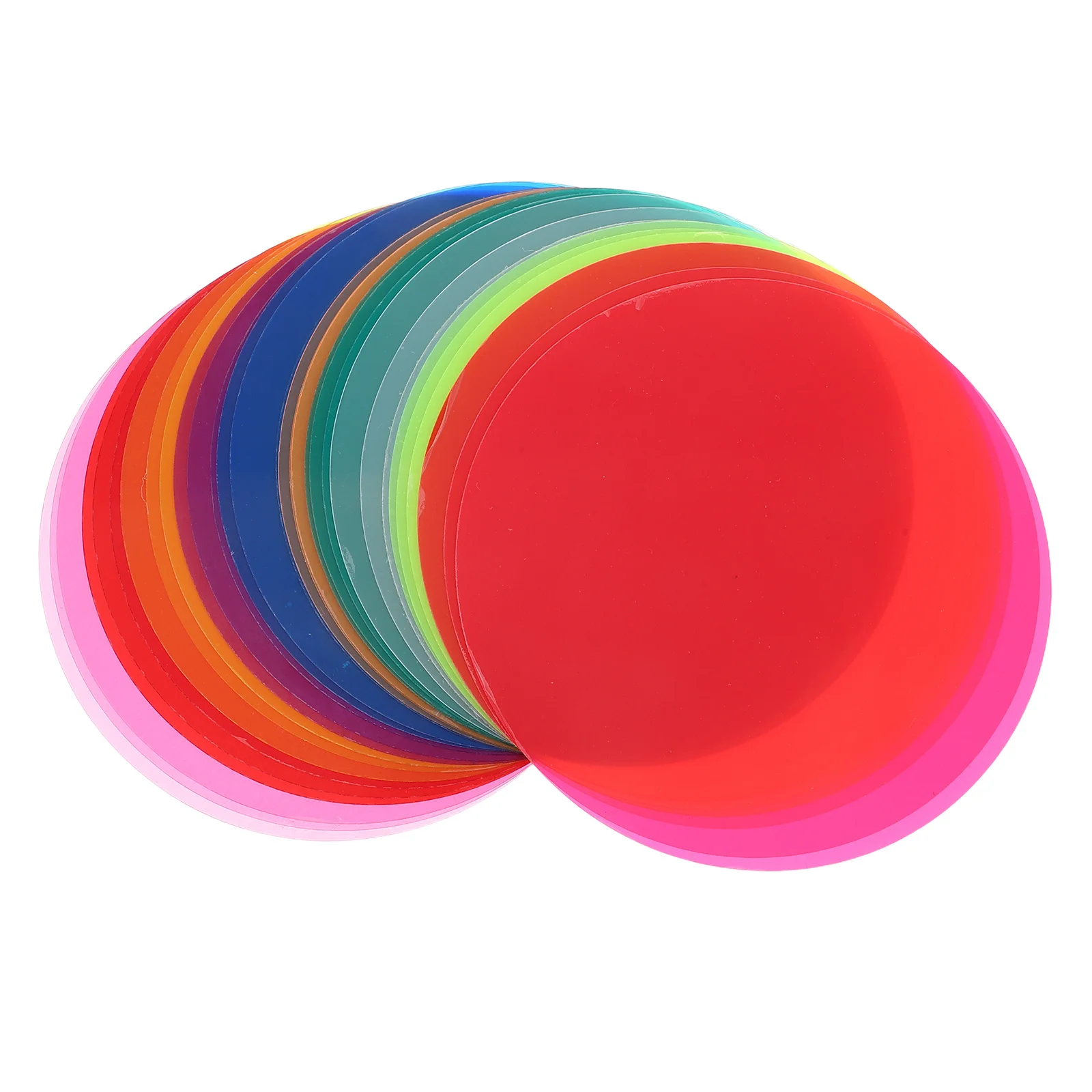 

30pcs Color Correction Gel Light Filter 12Cm Round Transparent Pvc Lighting Gels Sheets For Photography Video Film