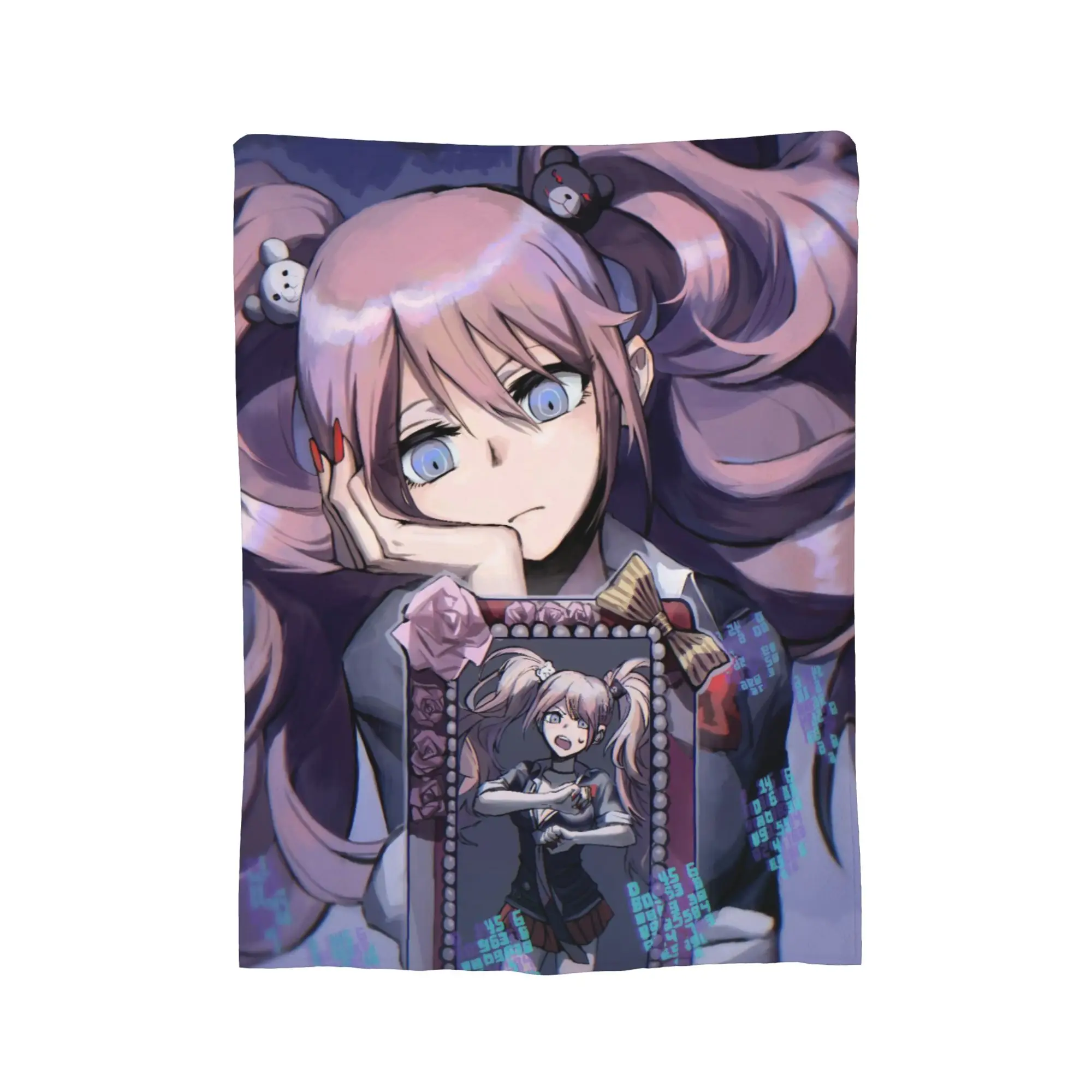 أنيمي دانغانرونا البطانيات المخملية الخريف/الشتاء جونكو اينوشيما متعددة الوظائف خفيفة الوزن رمي البطانيات ل أريكة سيارة المفرش