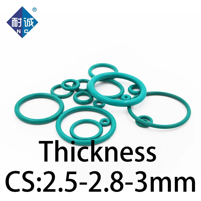 O-ring thickness 2.5/2.8/3mm CS fluororubber FKM sealing temperature resistant gasket rubber ring complete in specifications