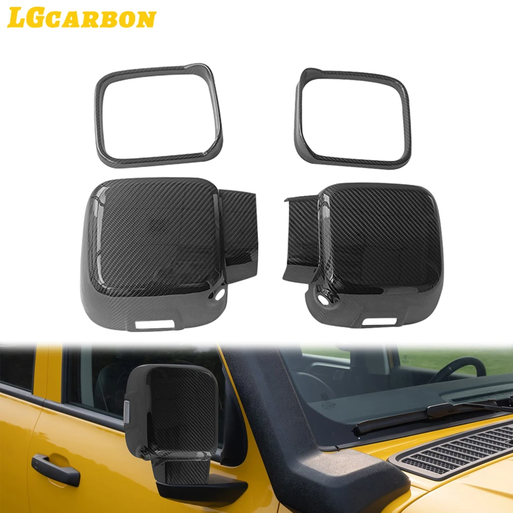 LGcarbon Rear-view Mirror Cover Fit for TANK 300 Reverse Mirror Cover Carbon Fiber Decorative Stickers Modification Accessories