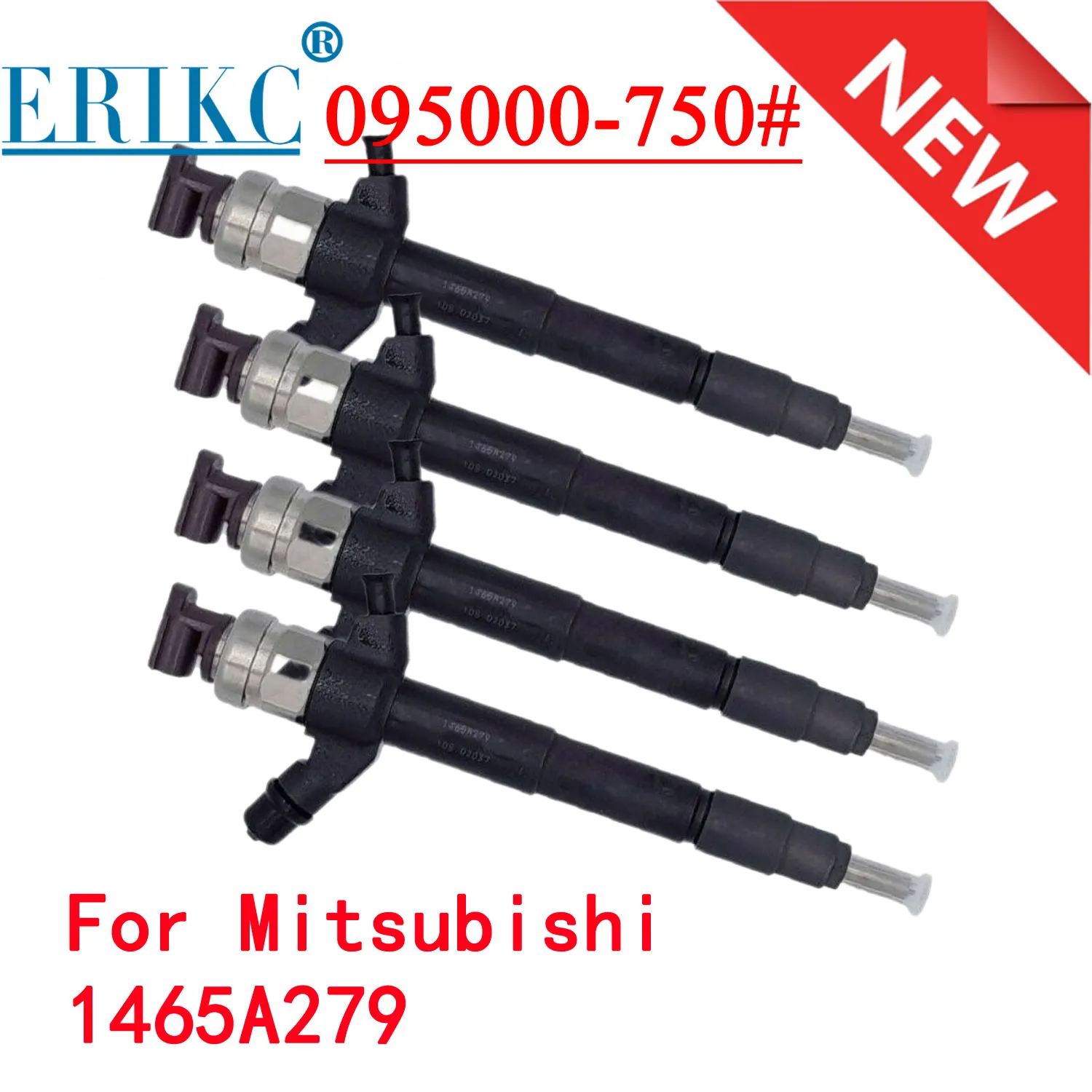 4PCS 095000-7500 095000-7501 New Diesel Engine Injector Assy 1465A279 for Mitsubishi Pajero