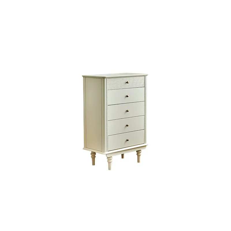 

Cream antique chest full solid wood living room against the wall bedroom storage storage cabinet