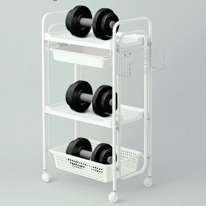 Small Cart Storage Rack Beauty Salon Mobile Cart Storage Rack Stainless Steel Beauty Cart With Three Layers Salon Furniture