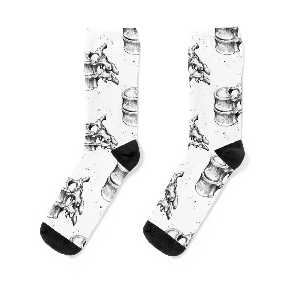 Thoracic Vertebrae Spine Anatomy Socks moving stockings christmas gifts christmass gift Socks Men Women's