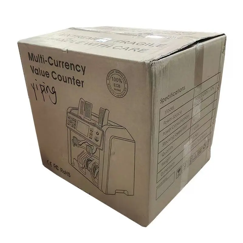 Máquina de moeda em dinheiro TFT Display Máquina de contagem de dinheiro AL-950 Classificação Cis Valor de mistura de dois bolsos