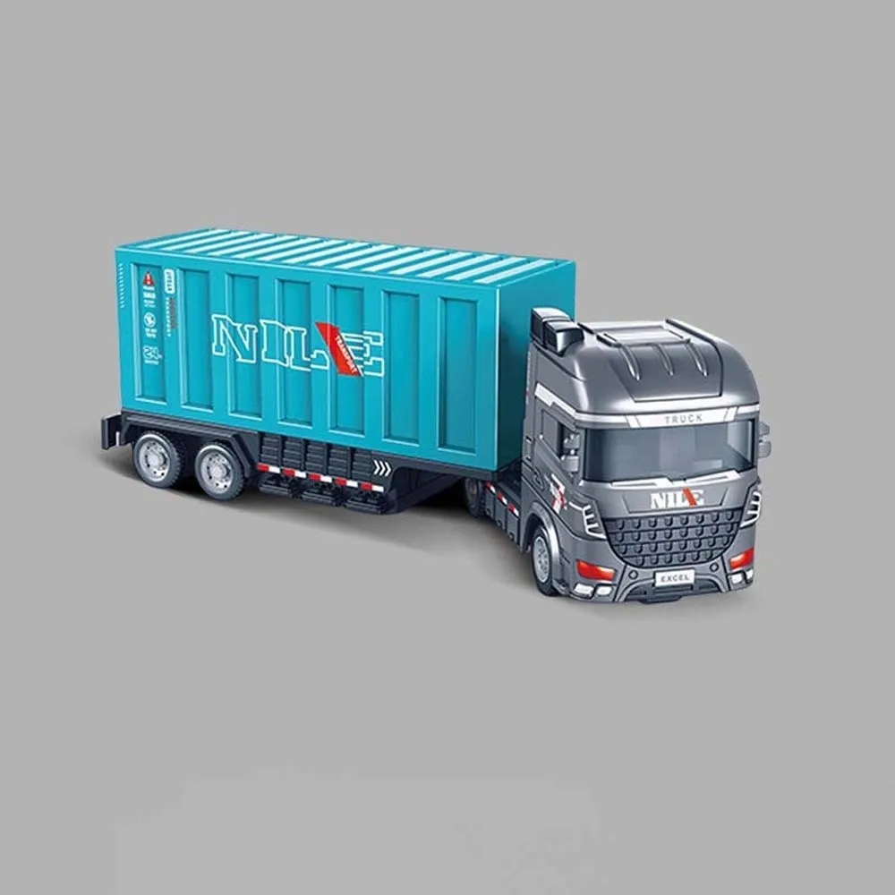 Schaal 1:64 Legering Trailer Model Diecast Metaal Beweegbare Joint Mini Container Truck Transportvoertuig Trek Hek Auto Speelgoed