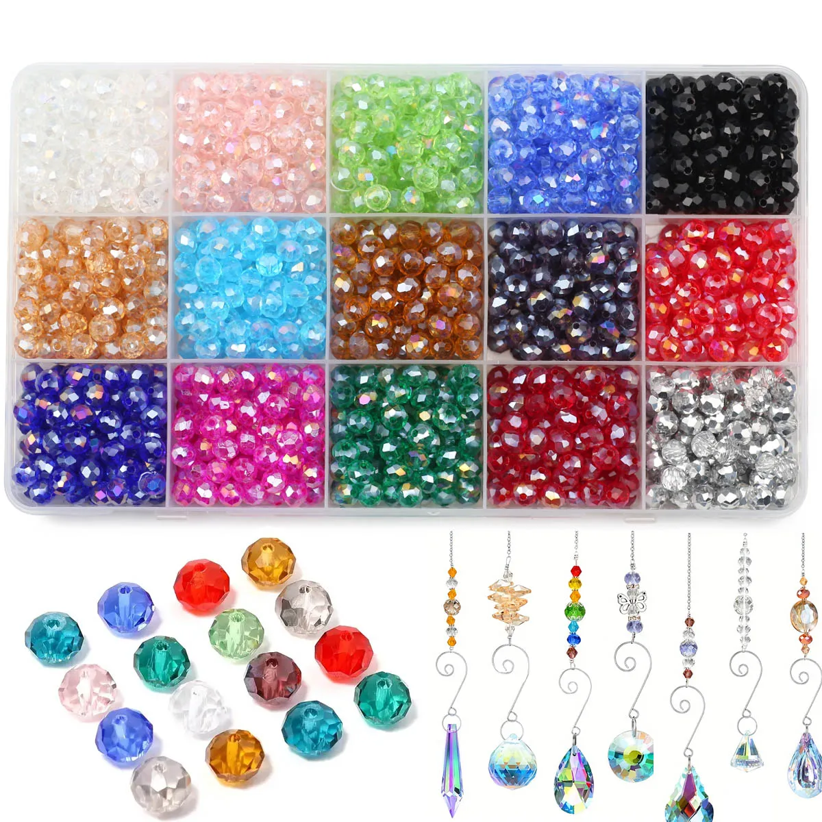 Box Faceted Glass Multicolor Austrian Crystal Bead Set Spacer Loose Beads For Jewelry DIY Earrings Pendant Accessorie 6mm 750pcs