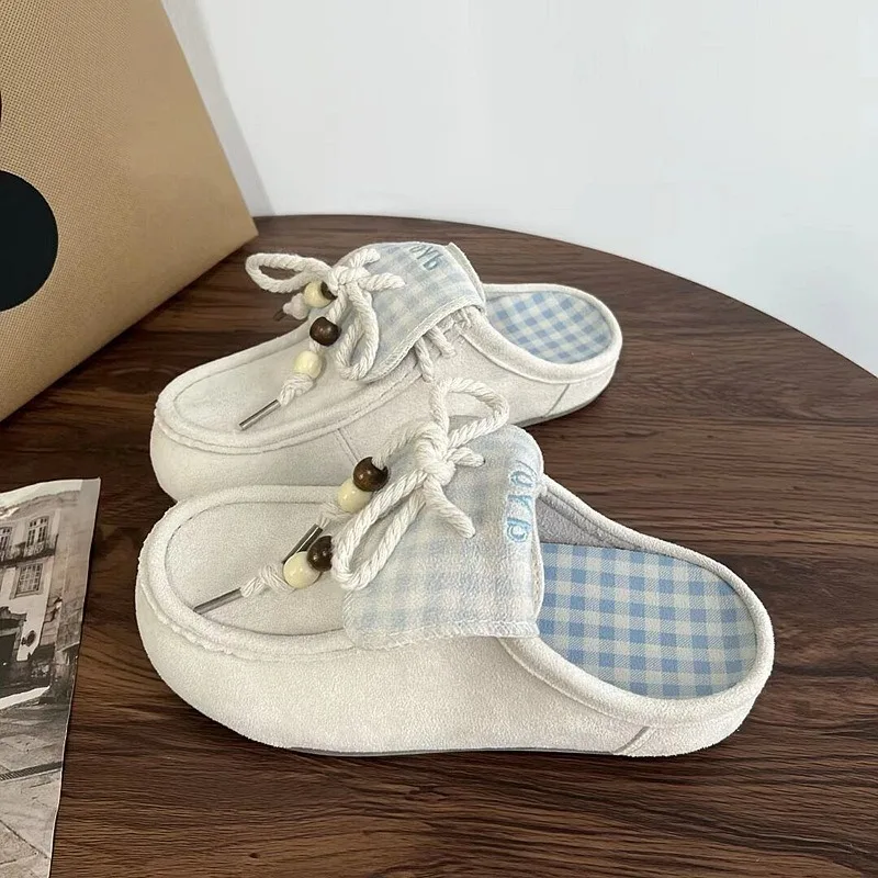 Flats Platform Women Slippers Summer Fashion Casual Shoes Cozy Slingback Woman Mules Shoes 2025 Trend Brand Dress Zapatos Mujer view 3