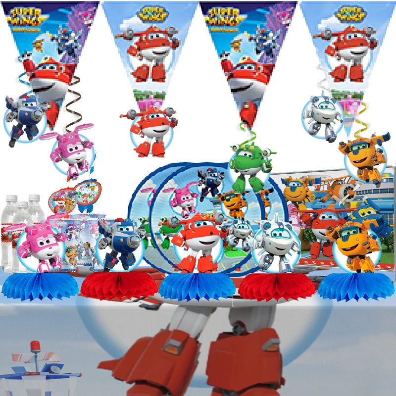 super wings  theme flying party supplies tableware cup plate topper straw kid baby boys birthday party decoration baby shower