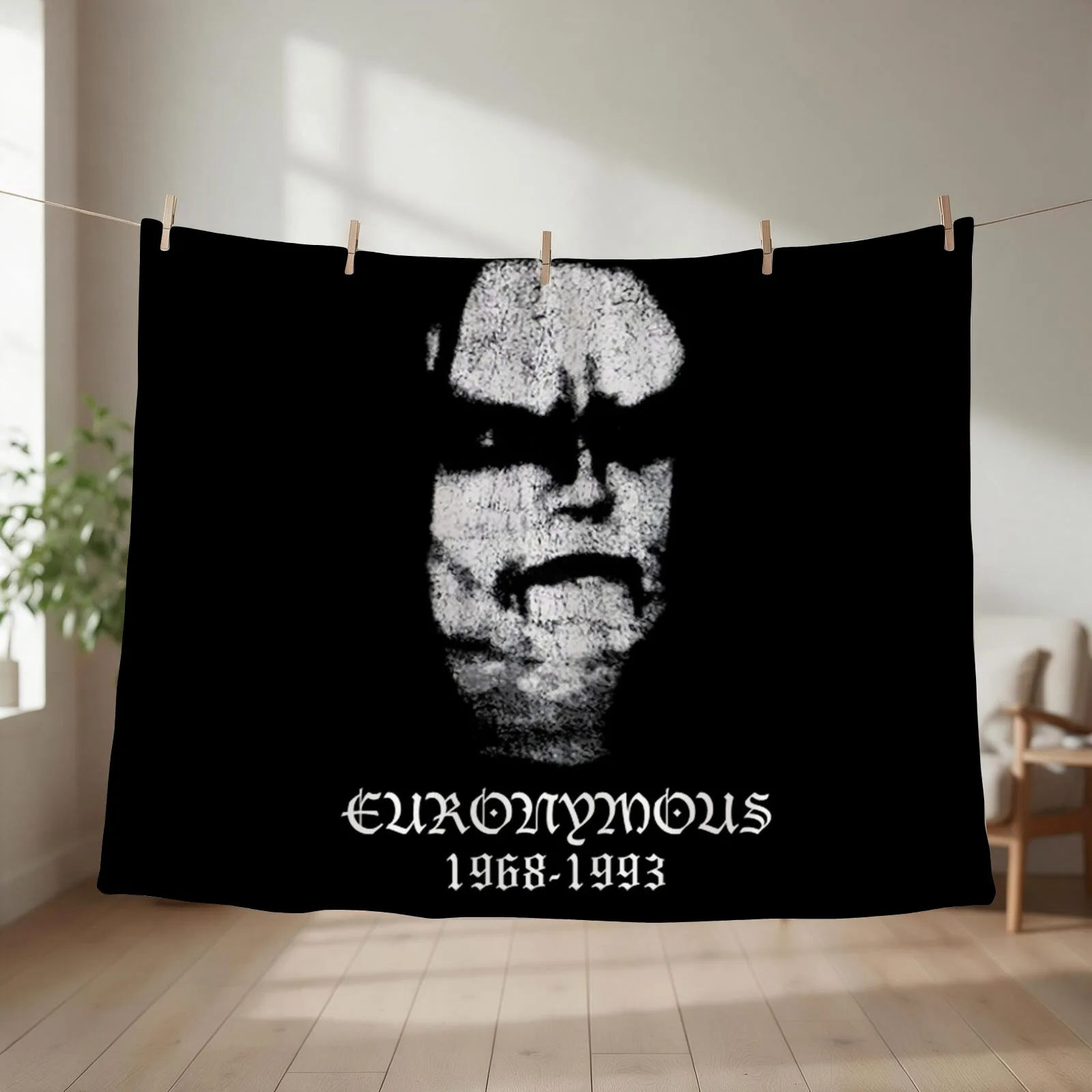 Euronymous Norwegian m Black Metal RIP Tribute Throw Blanket couch cozy soft plush fuzzy picnic outdoor blanket