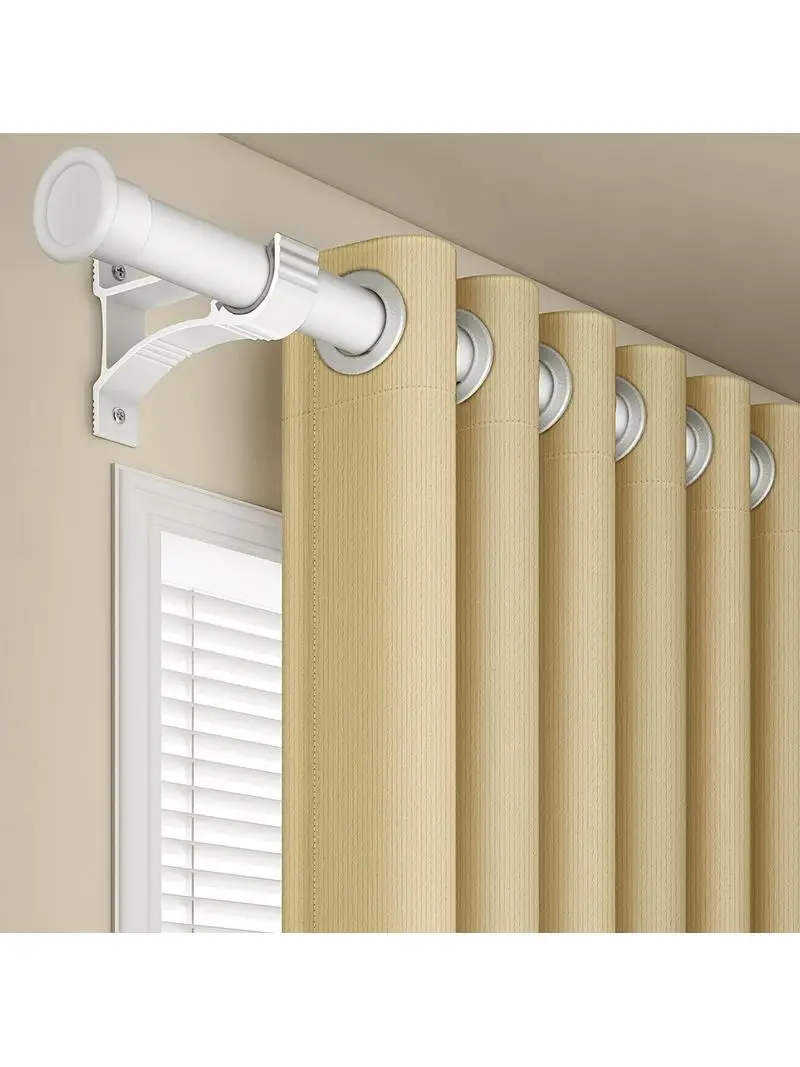 Roman Single Rod Curtain Pole with Screw Accessories Slide Track Support No Drilling Required Whole Rod Shipping