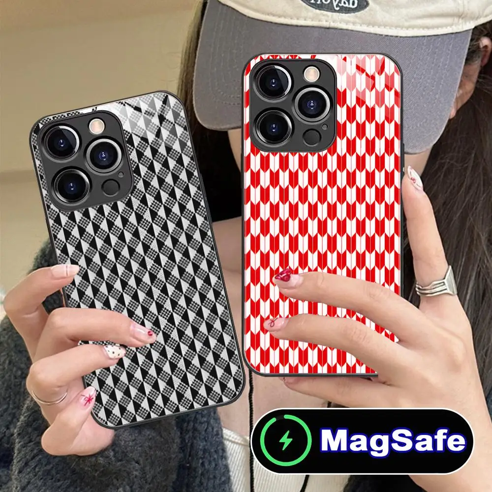 

Чехол для мобильного телефона с текстурой Gentle Breeze для iPhone 17, 16, 15, 14, 13, 12, 11 Air Pro Max Plus Mini MagSafe, стеклянный цветной чехол