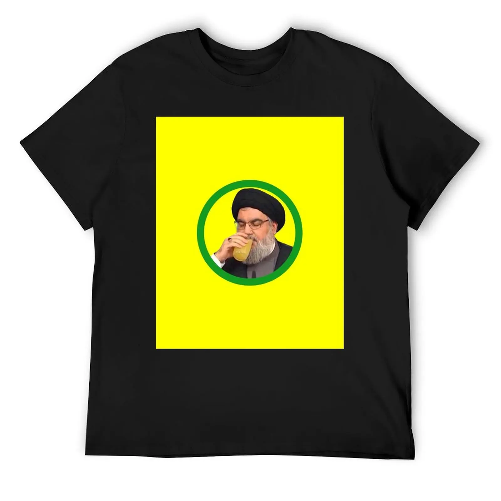 Nasrallah Drinks the Lemonade T-Shirt graphics customizeds cute tops oversized mens t shirt graphic