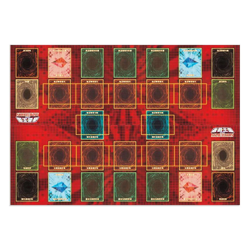 

Yu-Gi Card Paper Duel Playmat для 2 игроков TCG CCG Коллекционный карточный игровой коврик 58*45*2 см Полевая карта