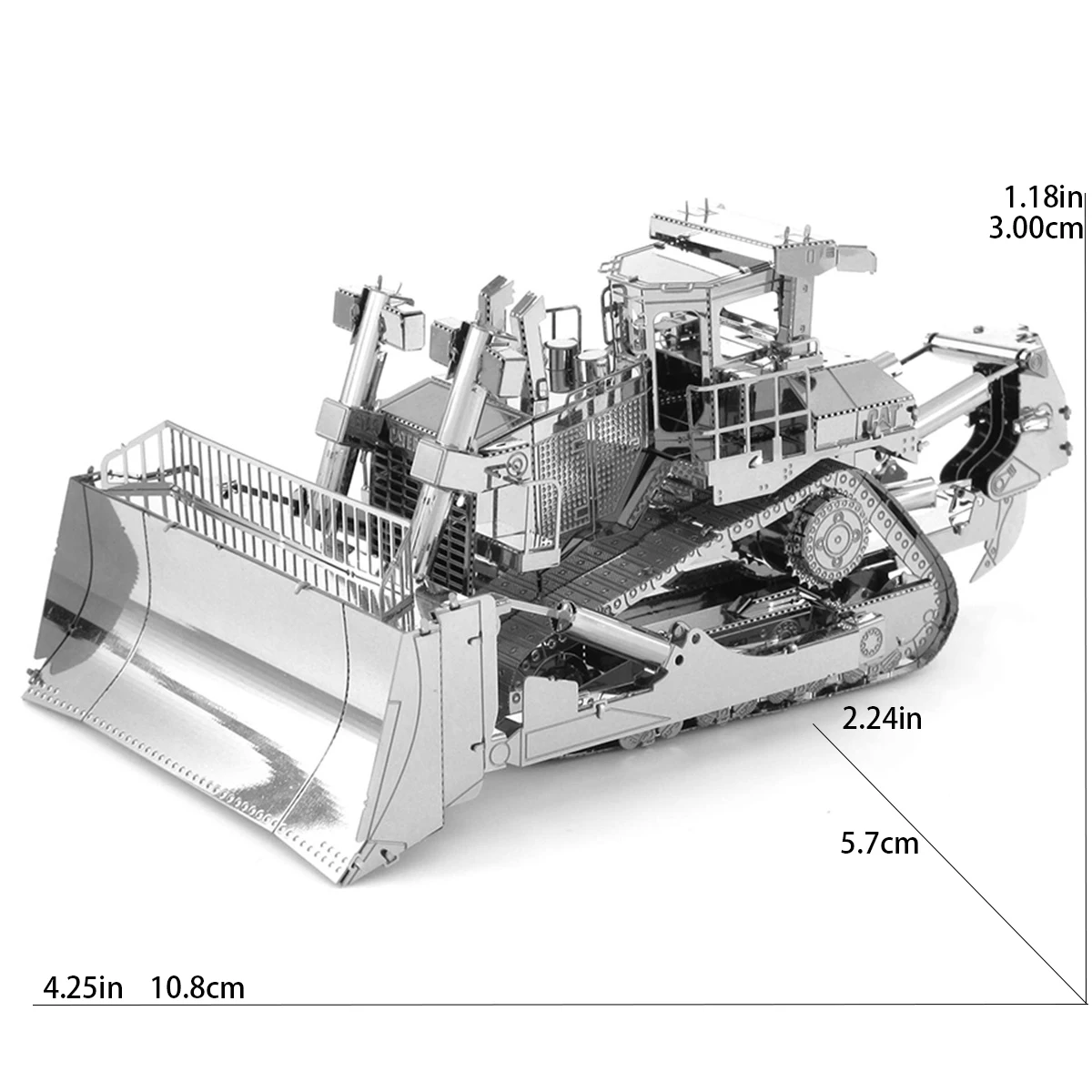 Bulldozer 3D Puzzle in metallo modello kit fai da te taglio Laser Puzzle Jigsaw Toy per bambini