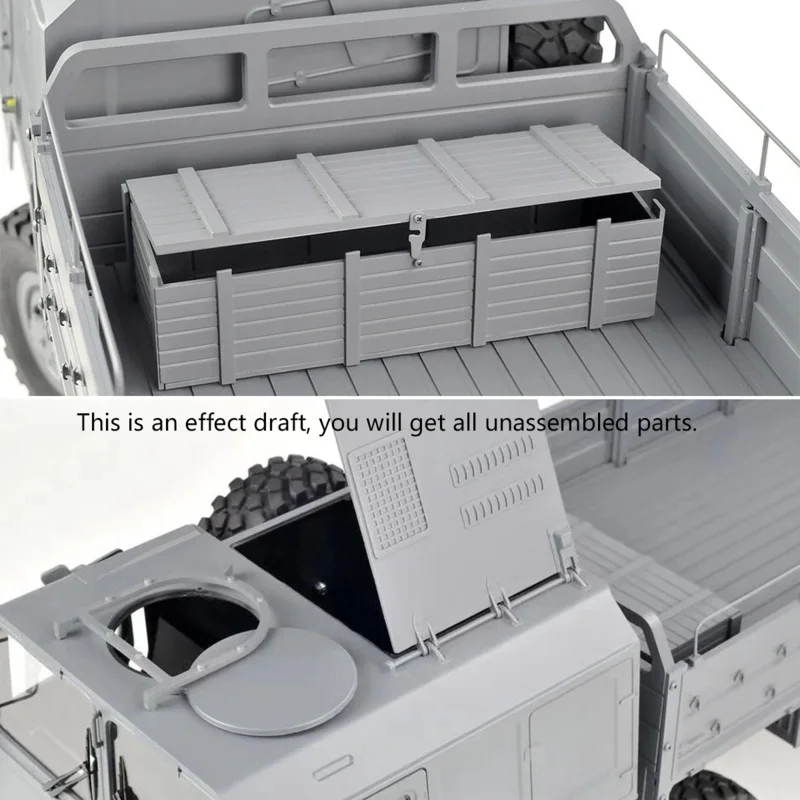

model military truck that comes in a metal hub KIT with a motor