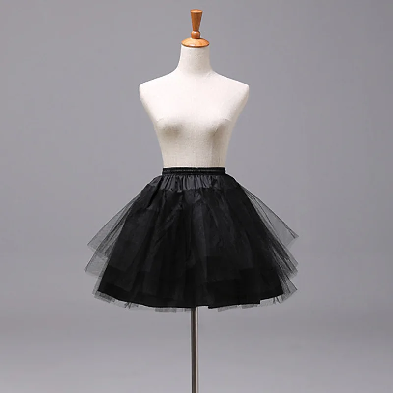 2022ผู้หญิงสั้น Petticoats สาย3ชั้น Underskirt สำหรับงานแต่งงานชุด Jupon Cerceau Mariage สีขาว2สี