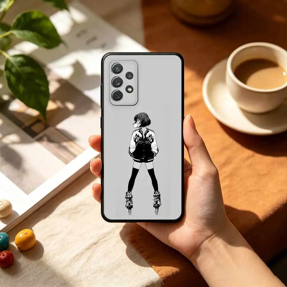 P-Patin  Phone Case For Samsung Galaxy A73,A72,A71,A70,A53,A52,A51,Soft Silicone Black Cover
