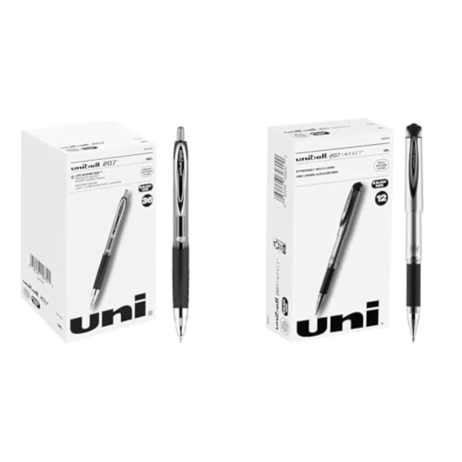 

Черные выдвижные гелевые ручки, 36 штук, и гелевые ручки с толстым наконечником, 12 штук