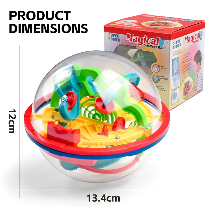 3d bola mágica labirinto cérebro teaser quebra-cabeça inteligente 100 níveis globo brinquedo educacional montessori jogo para crianças