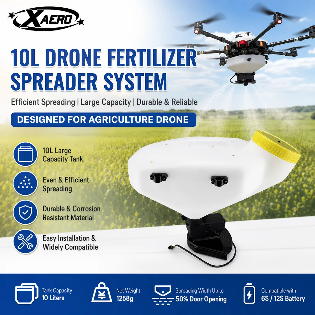 

XAERO DIY 13L 13kg Particle Spreader System with Sensor Seed Fertilizer Fish Bait Granules for Agricultural UAV
