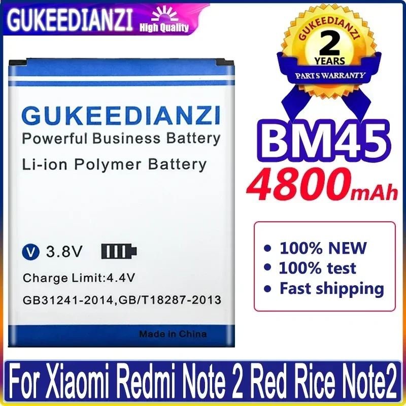 

Bateria 4800mAh Mobile Phone Batteries For Xiao Mi BM45 BM 45 For Xiaomi RedMi Note 2 For Hongmi Red Rice Note2