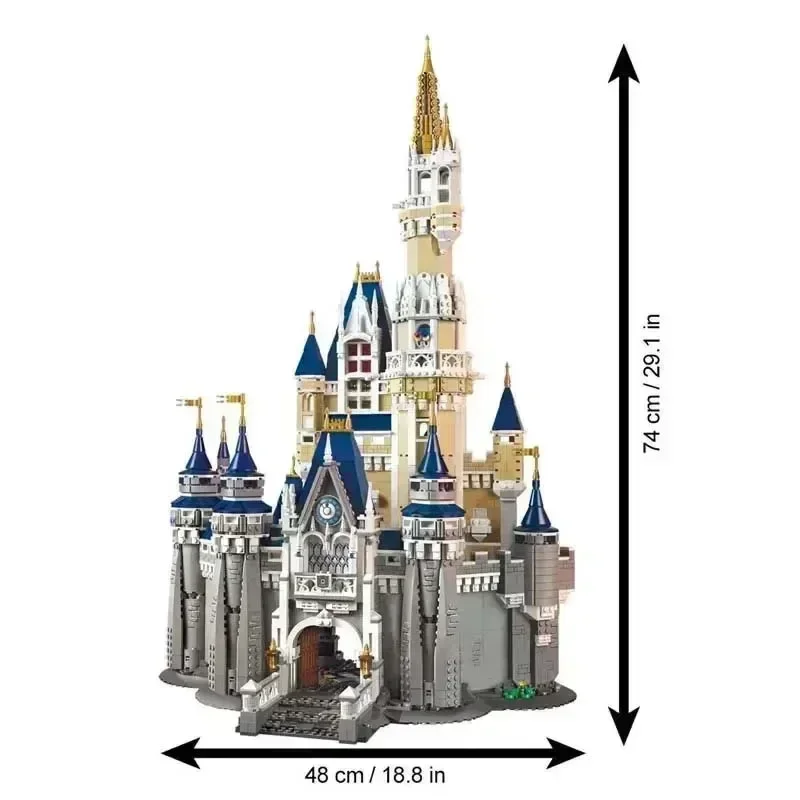 4080 pçs princesa castelo modular blocos de construção tijolos crianças brinquedo compatível natal aniversário presentes71040 16008