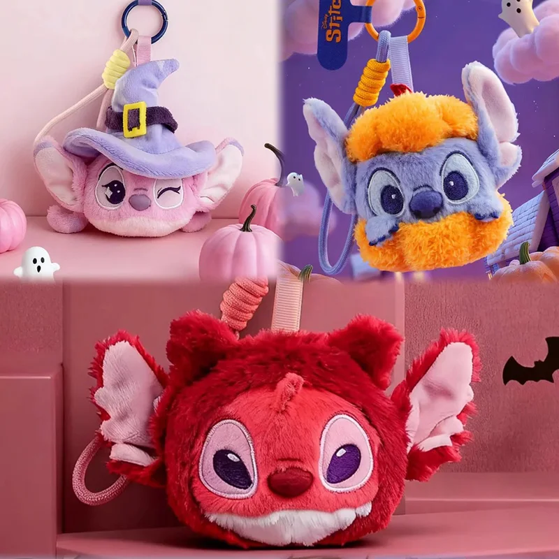 

New Genuine Stitch Blind Box Let's play pranks together Series Anime Kawaii Fluffy Figurine Doll bag pendant Halloween Gift