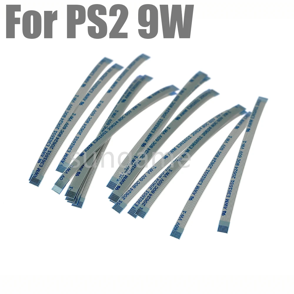 200pcs Replacement Power On/Off Switch Flat Reset Ribbon Cable For PS2 5W 7W 9W Repair Part
