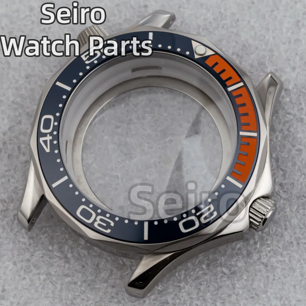 for NH35 Seamaster 300 Case 316L Stainless Steel Watchcase Strap Sapphire Glass For NH36 Automatic Movement Mod Parts 31mm Dial