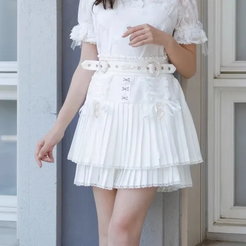 Japonais Mine produit en série Liz classique Lolita jupe douce soeur femme douce taille haute jupe plissée femme jupes courtes