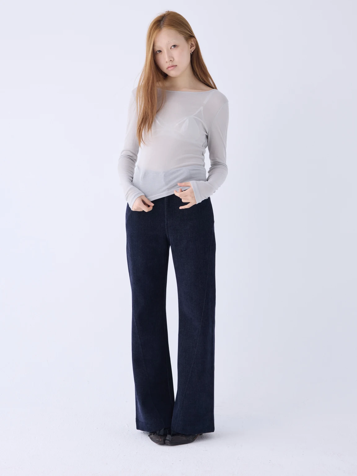 

Dozeday High Waist Fce Lined Velvet Wide Leg Pants Autumn Winter Commute Casual Trousers Women's Cotton No Stretch Warm