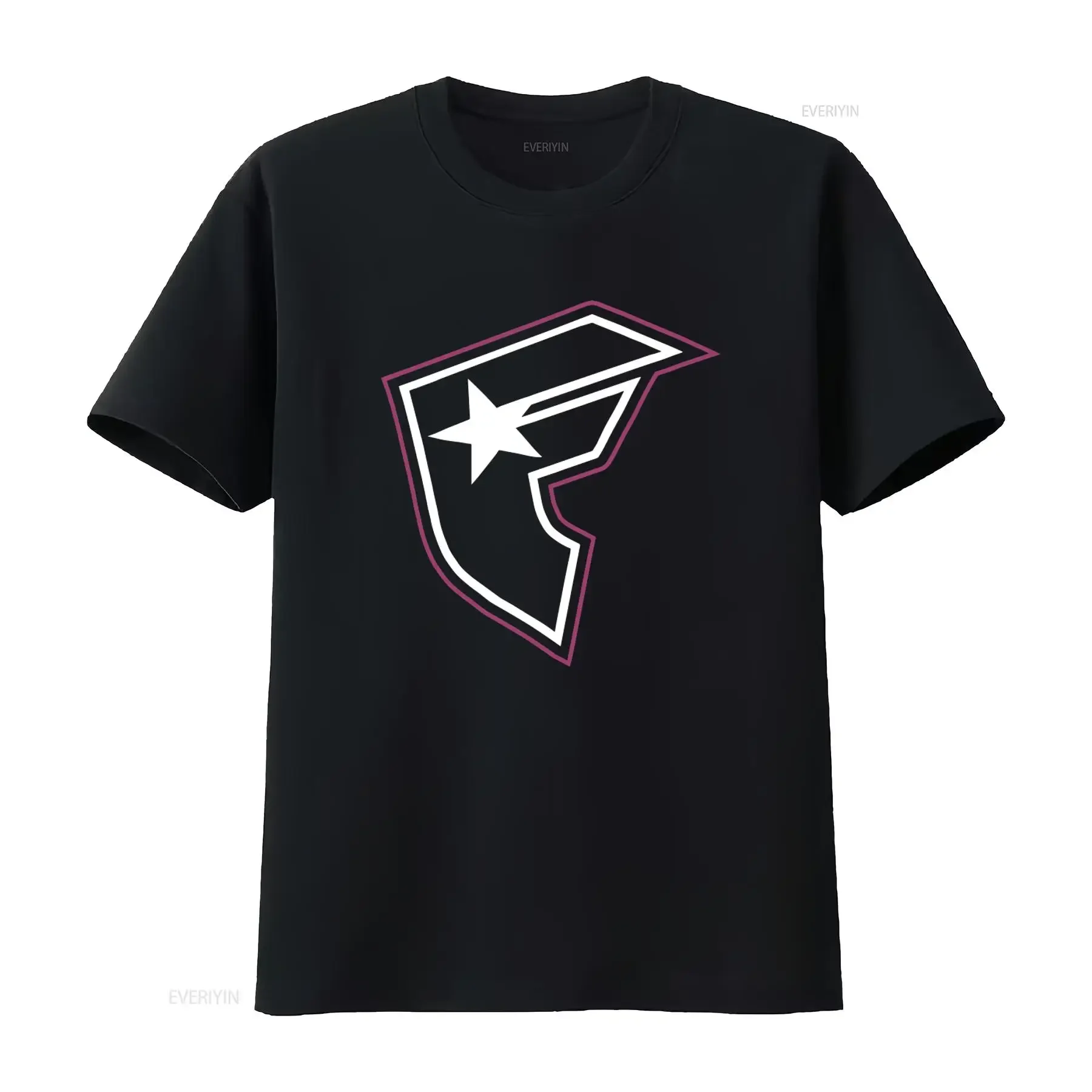 Famous Stars And Straps Herren-T-Shirt, mittelblau, Streetwear, Grunge, Punk, Skater-Logo, lang oder Vintage, gewaschene Streetwear, Unisex