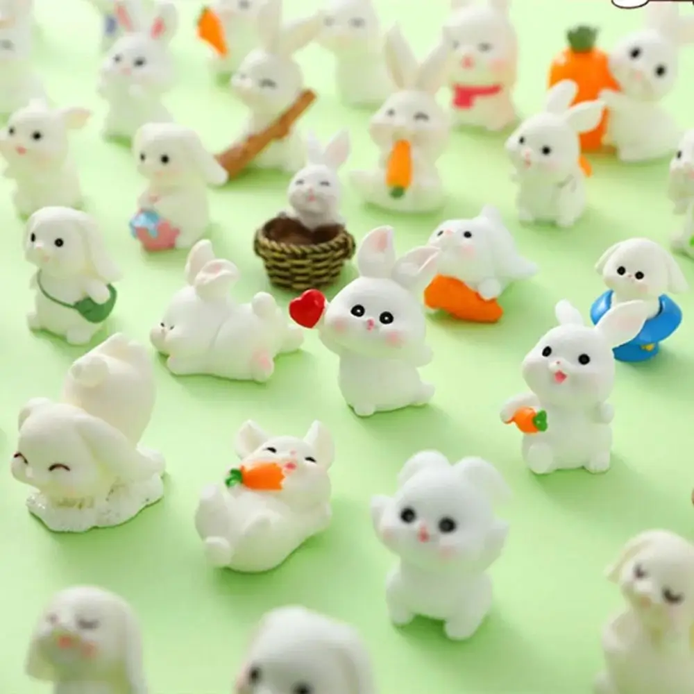 Play Doll Rabbit Model Child's Day Fake Candy Miniature Mini Dog Model Action Figure Dollhouse Simulation Animal Toys Kids Toy