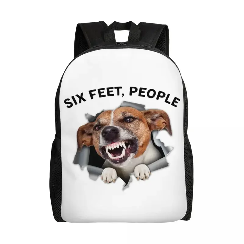 

Jack Russell Terrier Six Feet People Travel Backpack Women Men School Computer Bookbag Cute Dog College Student Daypack Bags