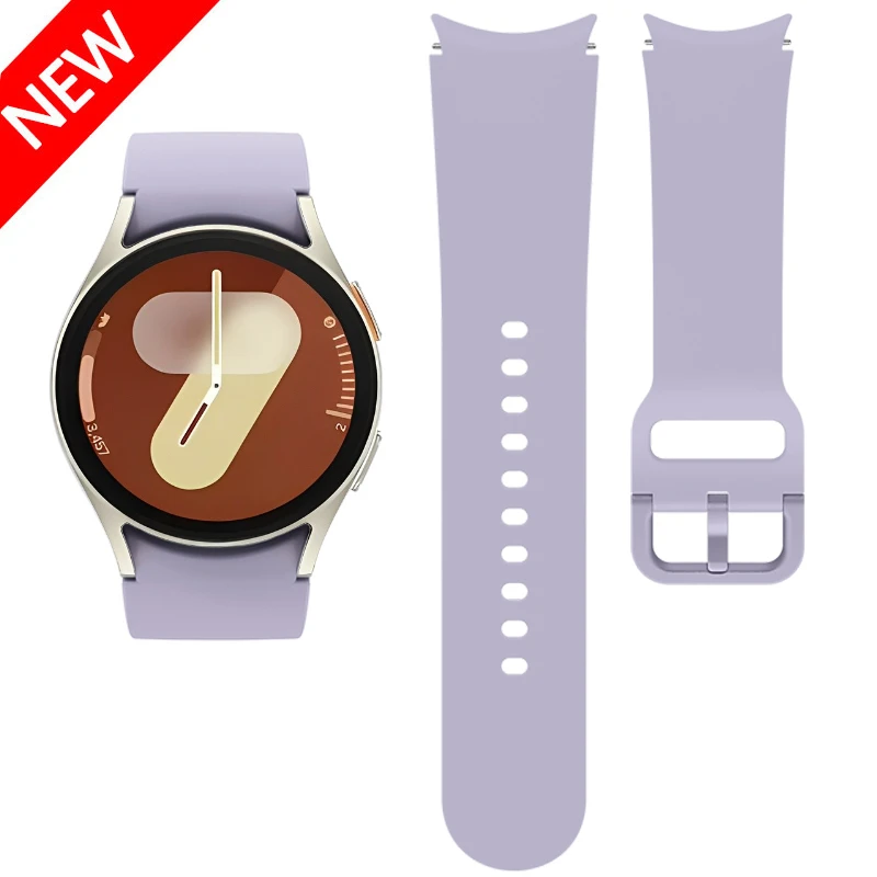 

20mm Silicone Band for Samsung Galaxy Watch 7 44mm 40mm/6 Classic 47mm 43mm/5 Pro 45mm Bracelet for Galaxy 7 6 5 4 Classic Strap