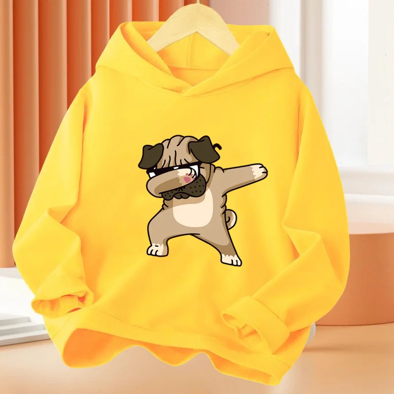 Dogs Dabbing Dab Animal Cartoon 3D Funny Printed Hoodies Kids Long Sleeve Streetwear Boy Girl Hip Hop Thin Pullover Hoody