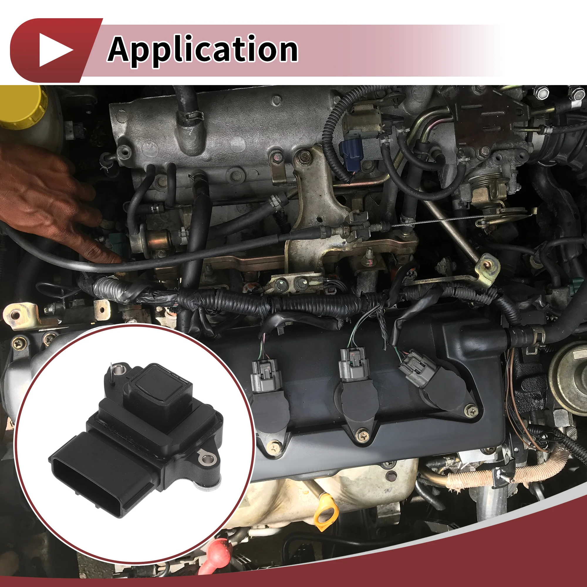 UXCELL No.RSB56 وحدة إشعال السيارة وحدة التحكم في إشعال السيارة لنيسان فرونتير 2002-2004 بلاستيك معدني أسود