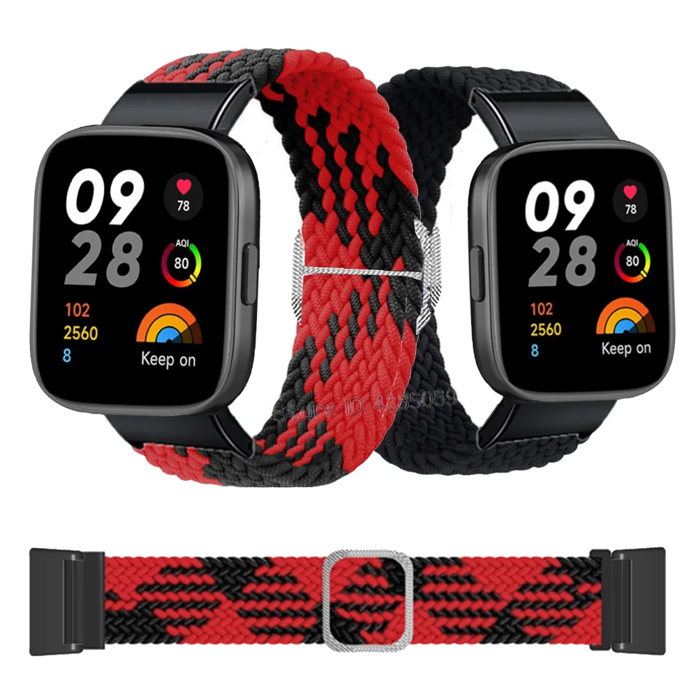 Untuk Xiaomi Redmi Watch 3 tali jam tangan nilon kepang tali gelang elastis untuk Xiaomi Mi Watch lite 3 gelang anyaman correa