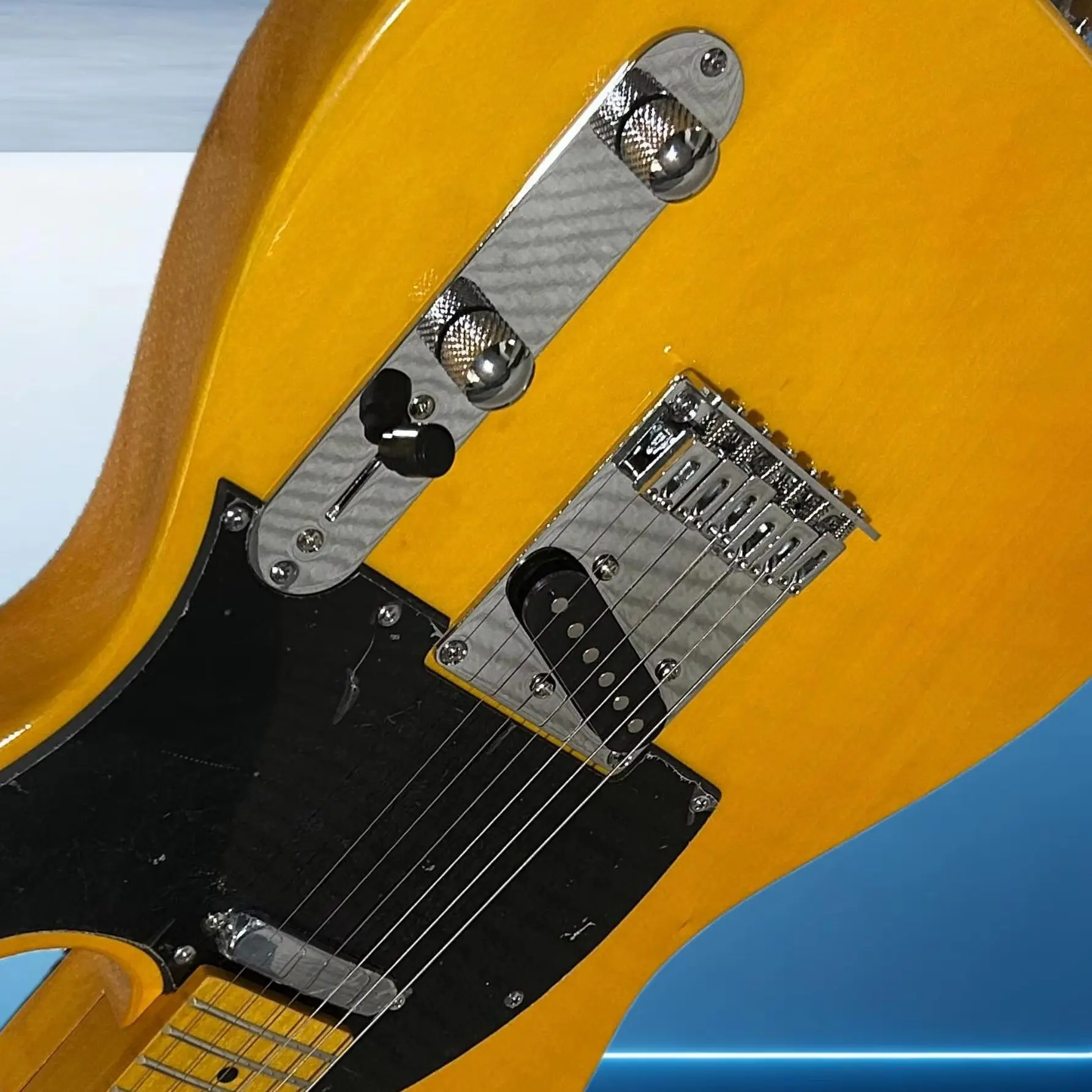 Hot Sale FTL Transparent Yellow Electric Guitars Basswood Body Maple Fretboard
