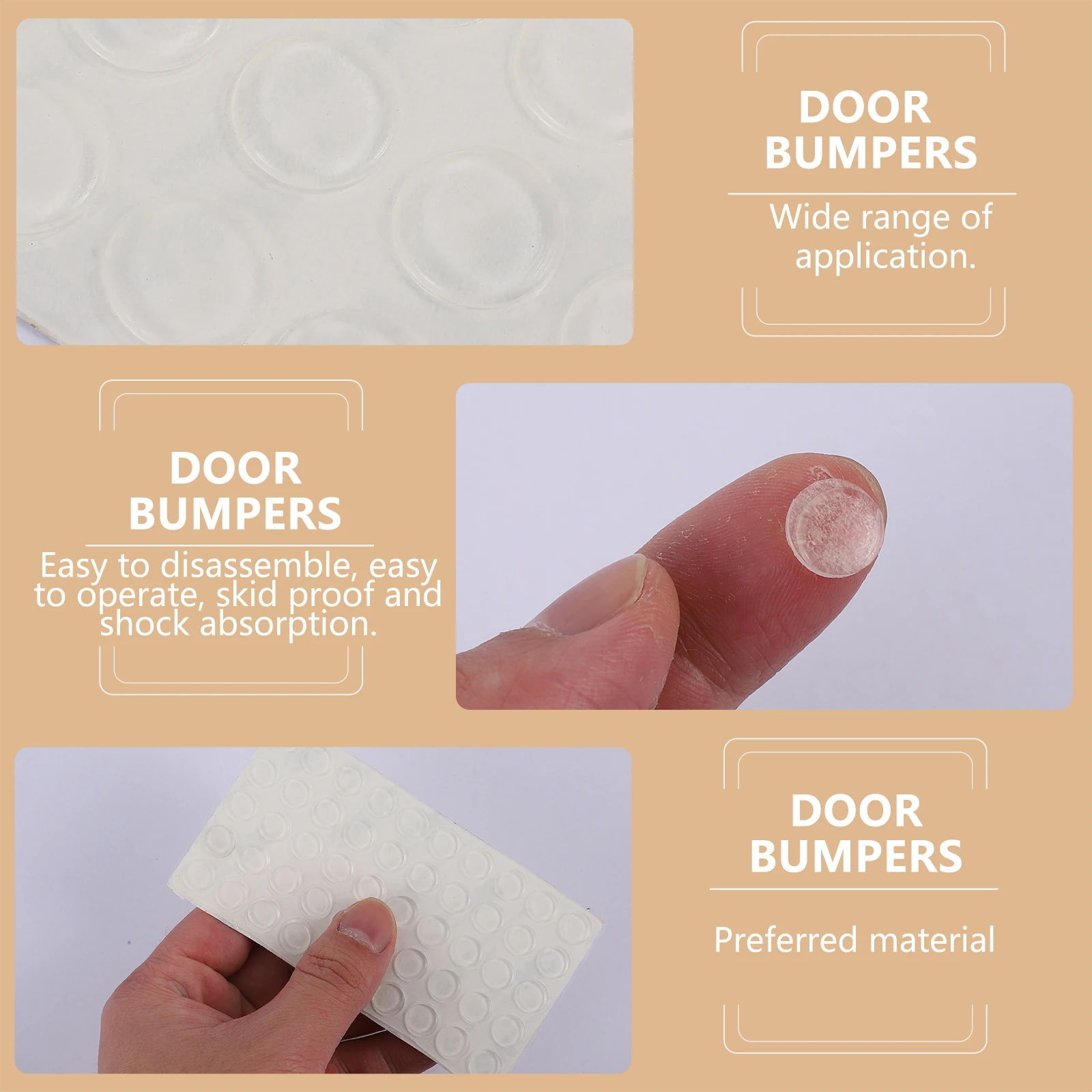 

100 Pcs Silicone Buffer Door Bumpers Cabinet Furniture Pads Crash Protective Stop Mute Drawer Buffer Anti Skid Furniture Parts