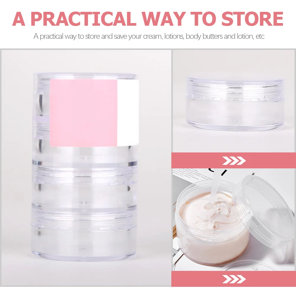 3 Sets Sample Bottles Eye Cream Box Travel Containers for Toiletries Leak-proof Face Filling Makeup Jar Portable