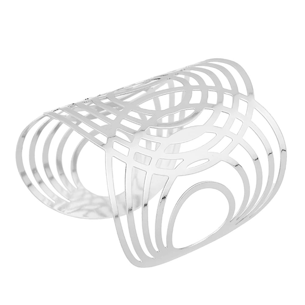 

Semi-circle Bracelet Alloy Wrist Jewelry Tennis Hollow Out Semicircle Bangle Fashion Beacelet