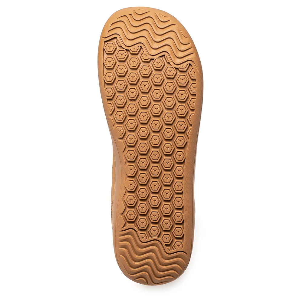 أحذية HOBIBEAR حافي القدمين متوسطة الارتفاع للجنسين ذات مقدمة واسعة من الجلد الصناعي بأربطة للمشي في الهواء الطلق #5