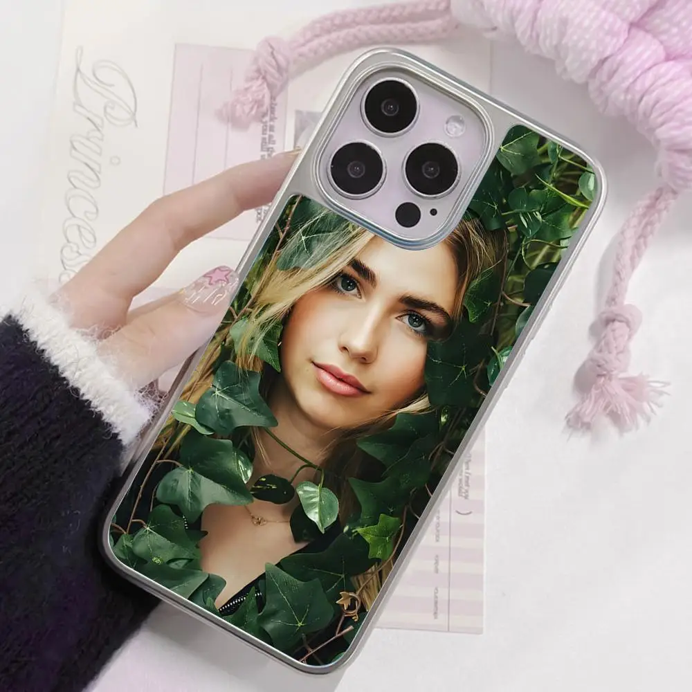 Coque de téléphone Roxy Dekker pour iPhone 17 16 15 14 13 12 11 Air Pro Max Plus, finition argentée électroplaquée
