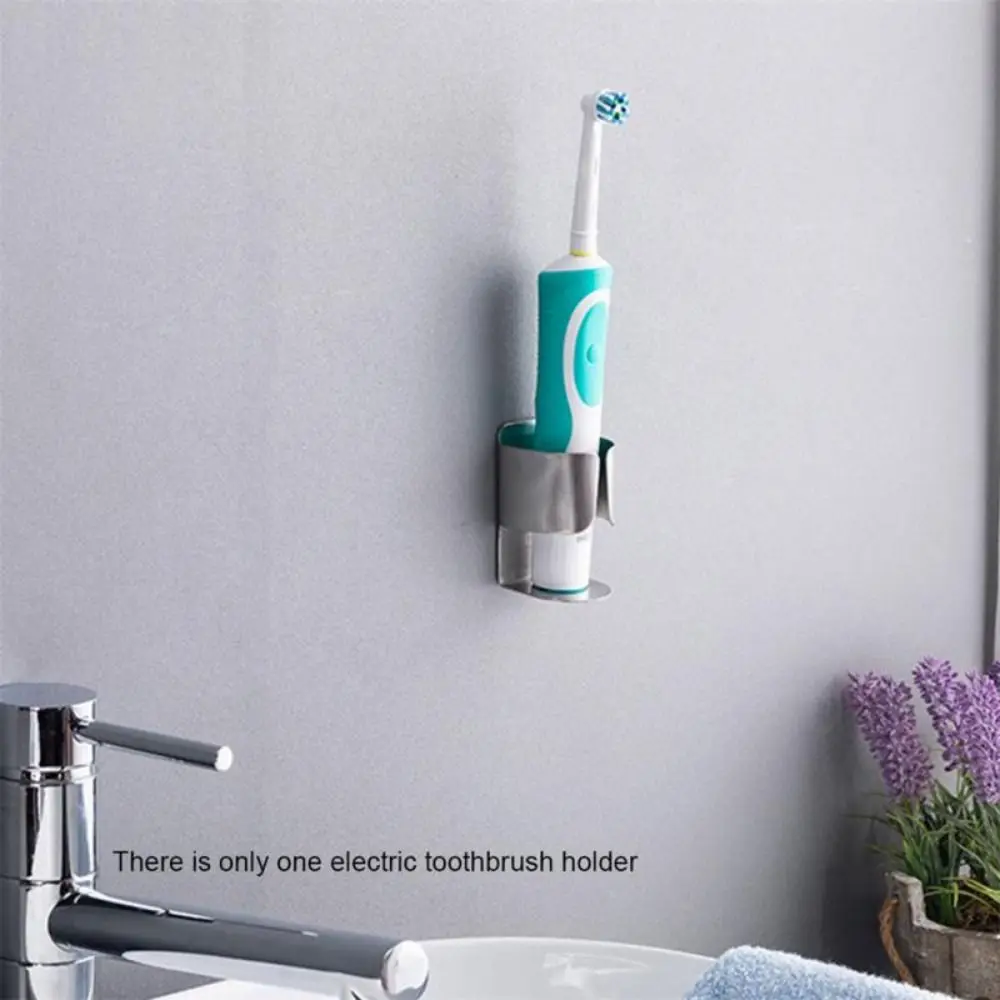 Stainless Steel Double-Sided Non-Marking Stand Rack Wall-Mounted Holder Toothpaste Organizer Electric Toothbrush holder