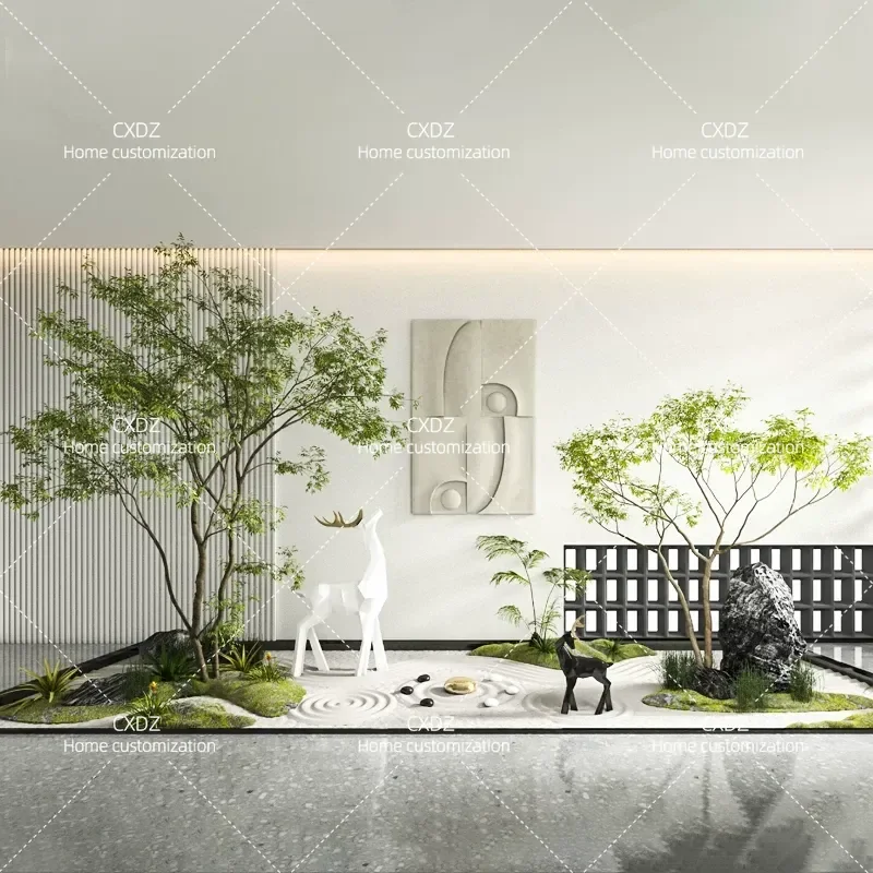 Large Artificial Tree Indoor Simulation Green Plant Floor to Ceiling Fake Tree Potted Plant for Villa Home Office Decoration