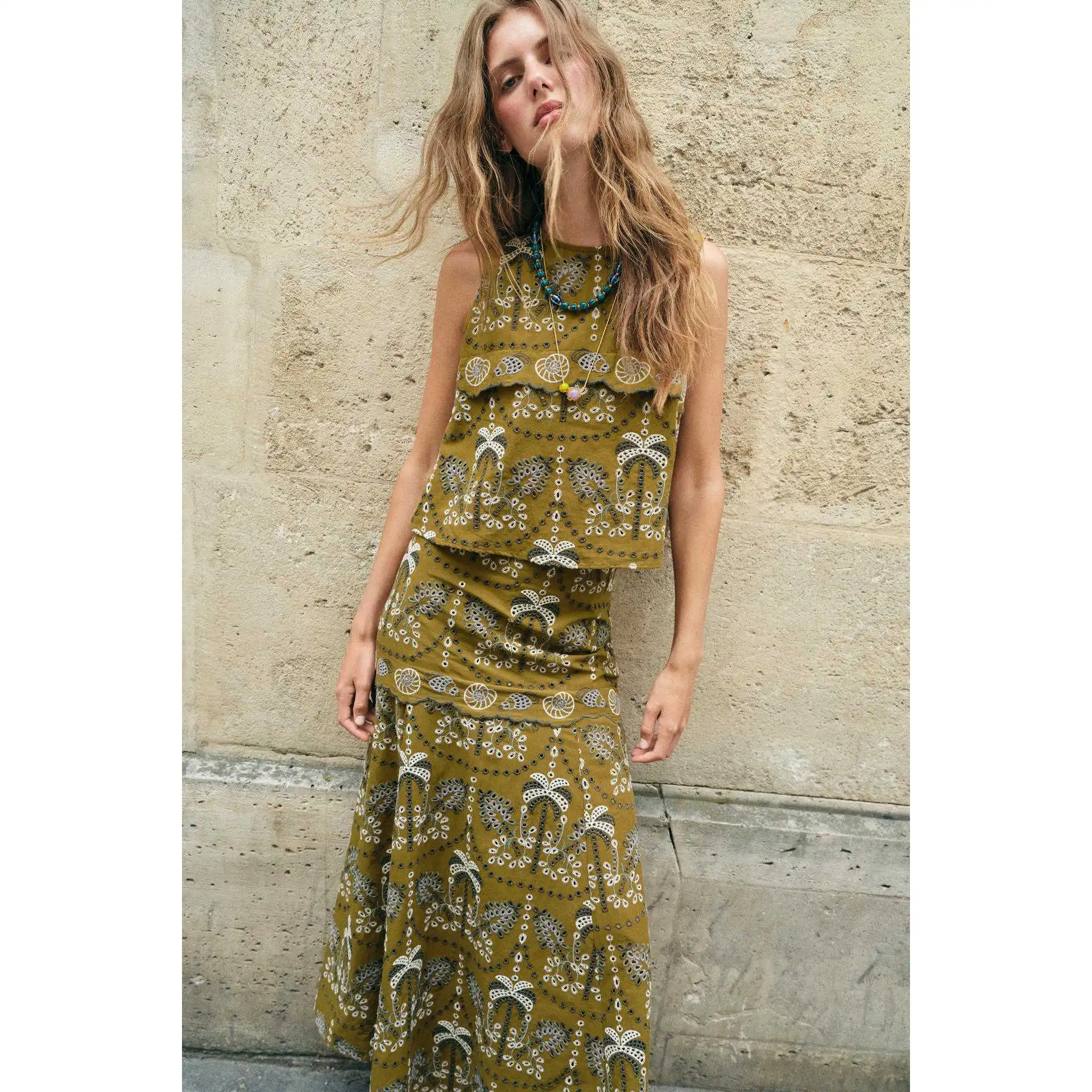 Setelan Mode Wanita Terbaru Mu - Midi Skirt Floral ulasan dan harga