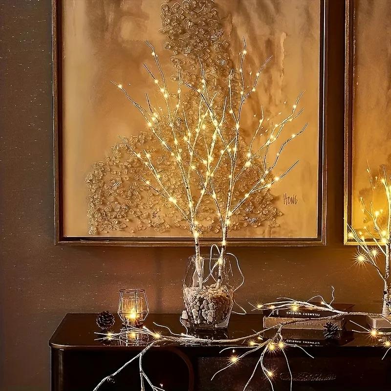 1pcs Charming Birch Branch Lights for All Seasons: Battery Powered, Suitable for Indoor/outdoor Celebration Atmosphere